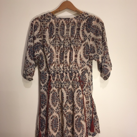 Sheer paisley Anthropologie dress with slip - Picture 3 of 7
